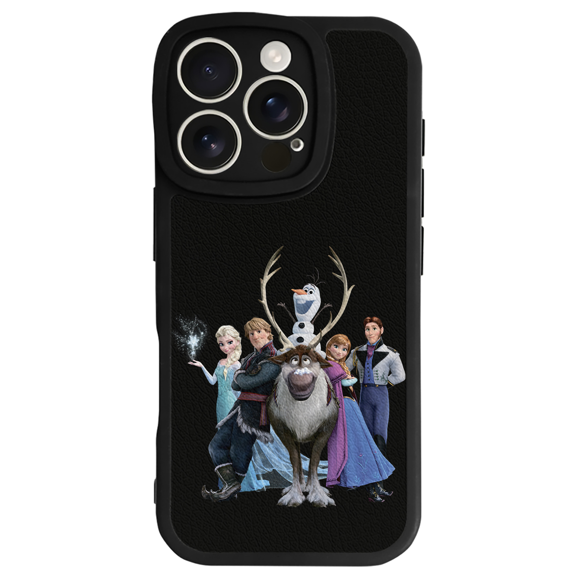 （画像用） アナと雪の女王 アンナ エルサ Frozen Anna Elsa 【iPhone 16シリーズ対応】シリコンスマホケース（レザー調） 材質：シリコン